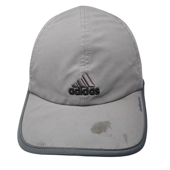 Adidas Adizero Strapback Baseball Cap Gray One Size Adjustable Embroidered - Picture 1 of 9